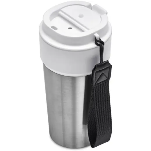 Kooshty Amigo Stainless Steel & Plastic Double-Wall Tumbler Solid White Open